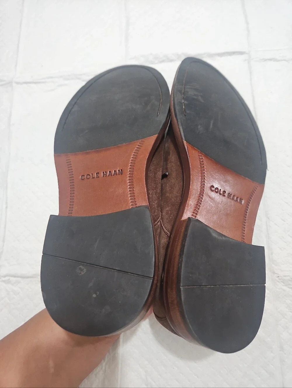Cole Haan Men's Brown Suede Derby Shoes - Classic Lace-Up Dress Shoes Sz 9.5
